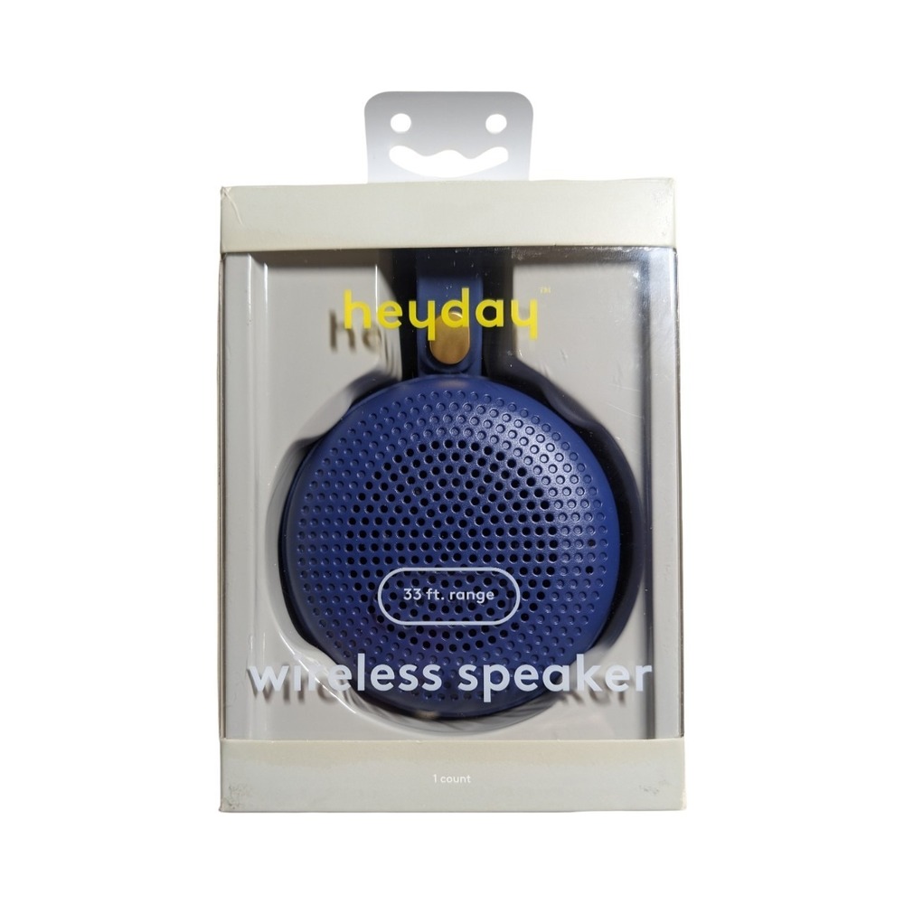 Cc6-O‎ Heyday Wireless Bluetooth Speaker  33 Foot Range  Water Resistant Blue